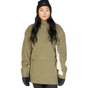 DC Savvy Anorak Snowboard Jacket Women's Ivy Green Ski Winter Pullover Coat M